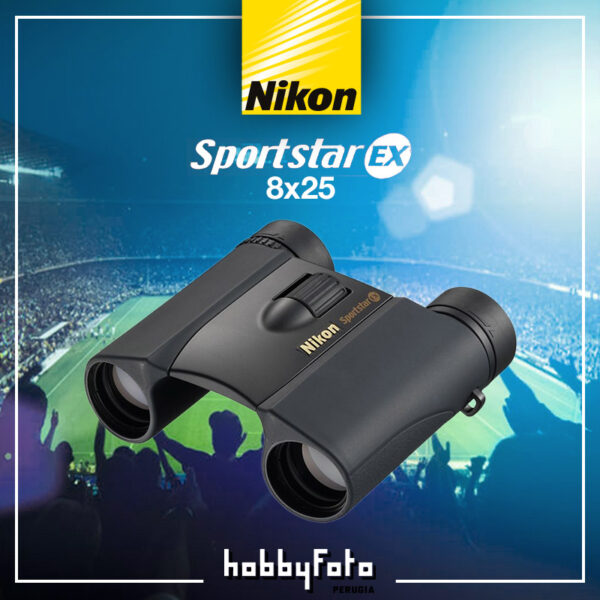 Binocolo Nikon Sportstar EX 8x25 IV DCF Black - Garanzia Nital 10 anni