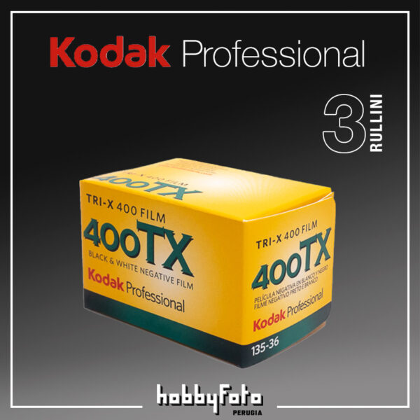 KODAK TRI-X 400TX B&W Film 135-36 (3 pezzi)