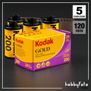 KODAK GOLD 200 Pellicola negativo a colori 135-24 (5x)
