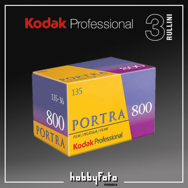 PORTRA 800 135-36 Kodak Professional | Pellicola negativa a colori (3 rullini)
