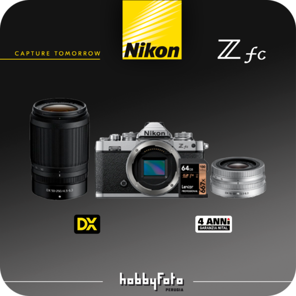 Nikon Z fc + Z DX 16-50 VR Silver + Z DX 50-250 VR + SD 64GB 667 Pro