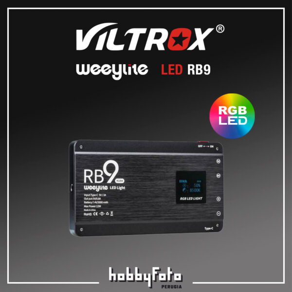 Viltrox Led RGB RB9 - Illuminatore Led (RGBW) - immagine 2
