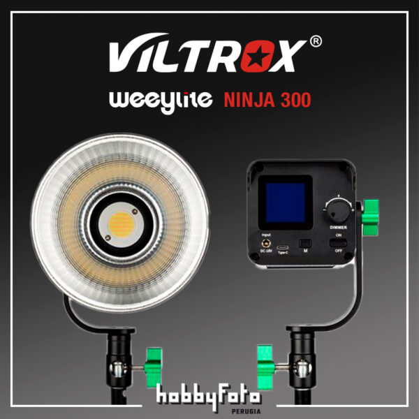 Viltrox Weeylite VL-Ninja 300 KIT  anello Bowens VP-05- Illuminatore Led - immagine 3