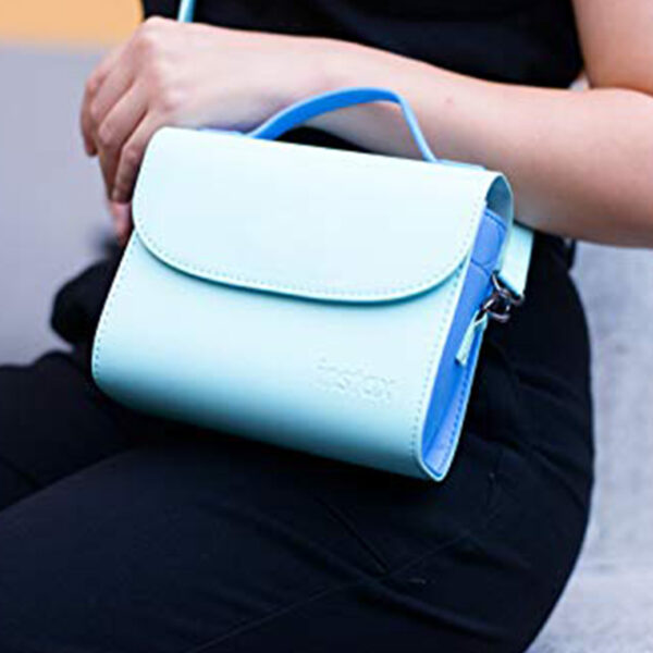 Fujifilm Borsa per fotocamera instax mini 9, Ice Blue (Celeste) - immagine 5