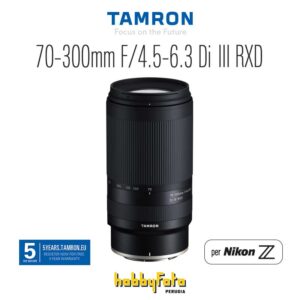 Obiettivo TAMRON 70-300mm F/4.5-6.3 Di III RXD (Modello A047Z) per Nikon Z