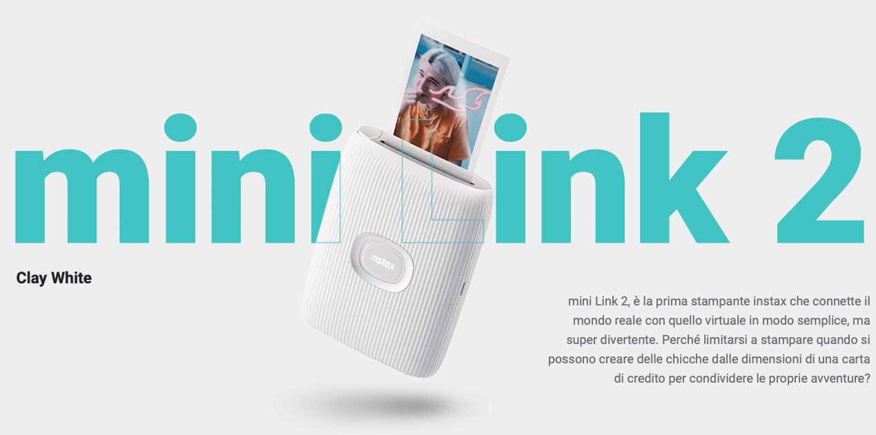 instax mini Link 2 Clay White