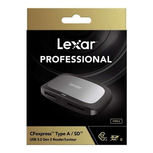 843367128136 Lexar Professional Dual-Slot USB 3.2 Gen 2 Type-C Card Reader (CFexpress Type A, SD)