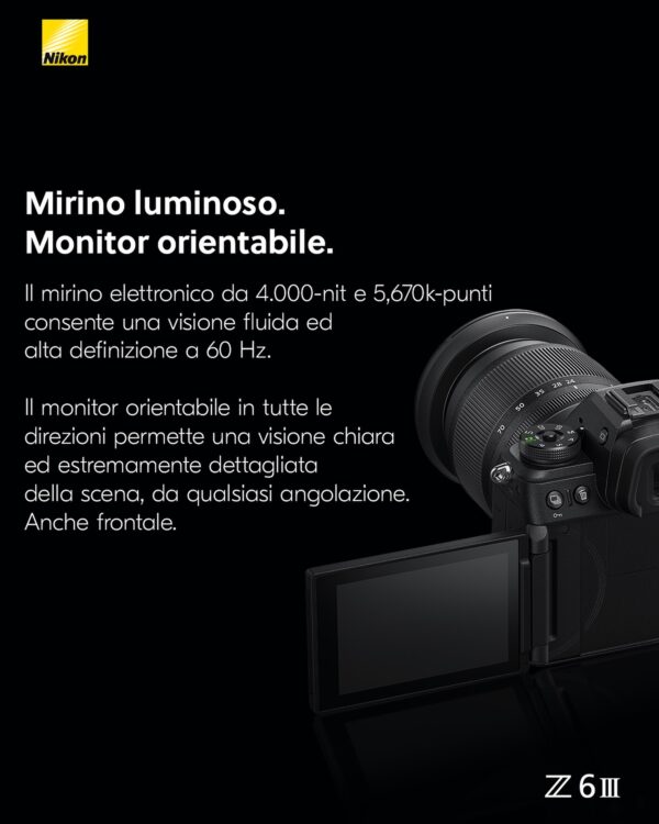 Nikon Z6 III + Z 24-200 f/4-6.3 + SDXC 128GB | Garanzia Nital 4 anni - immagine 4