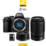 Nikon Z50II + Nikkor Z DX 16-50mm f/3.5-6.3 VR + Nikkor Z DX 50-250mm f/4.5-6.3 VR + SD Lexar 128GB | Garanzia Ufficiale Nital 4 anni
