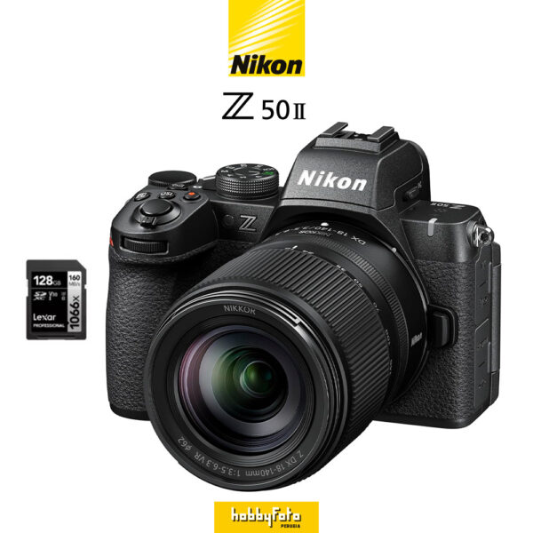 Nikon Kit Z50II + NIKKOR Z DX 18-140mm f/3.5-6.3 VR + SD Lexar 128GB- Garanzia Ufficiale Nital 4 anni