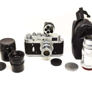 USATO: Zorki 4 kit lenti 35mm, 50mm, 135mm + mirino KMZ