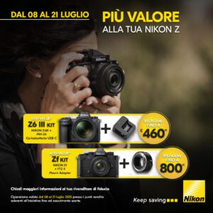 Più valore alla tua Nikon Z6III e Zf | fino al 28/7