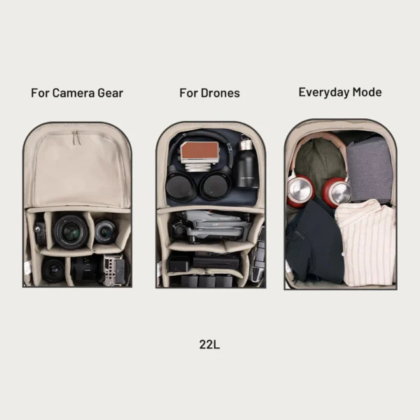 Zaino PGYTECH OneMo Lite 16L | Nero (Matte Black) - immagine 7