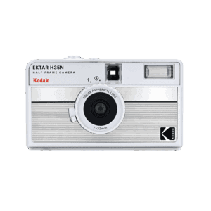 Kodak Ektar H35N Striped Silver | Camera analogica Half frame con flash integrato
