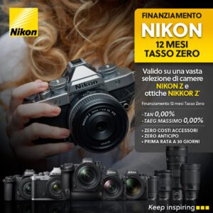 Finanziamento Tasso Zero Nikon For You | Fino al 26/01/26
