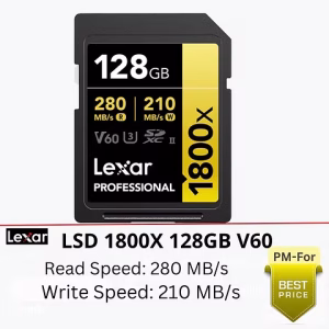 Lexar SDXC UHS-II  128GB 1800x (280mb/s read - 210mb/s write)