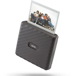 Fujifilm instax Link WIDE Mocha Grey - Stampante compatta per smartphone, Stampa a sviluppo istantaneo in grande formato WIDE, App per la personalizzazione delle foto, Dimensioni stampa 99x62 mm