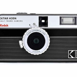 KODAK EKTAR H35N Half Frame Camera (black) | Camera analogica Half frame con flash integrato (nera)