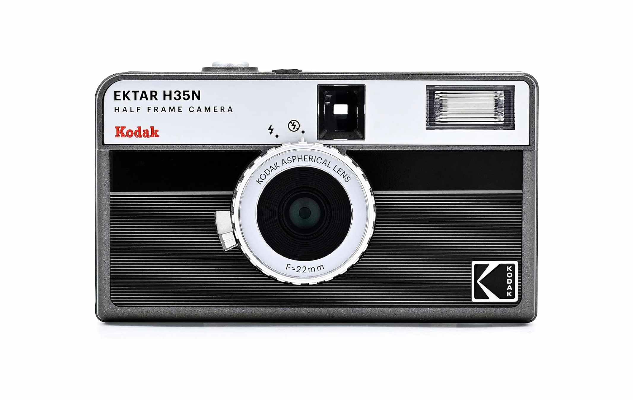 KODAK EKTAR H35N Half Frame Camera (black) | Camera analogica Half frame con flash integrato (nera)